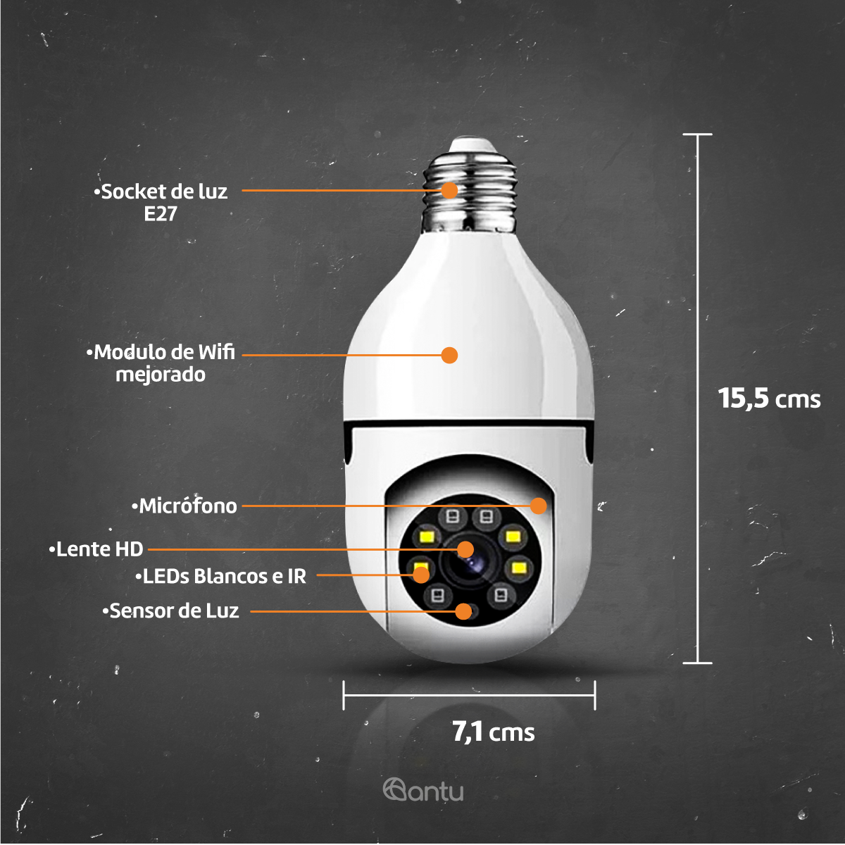 Cámara IP de Seguridad (Tipo Foco)